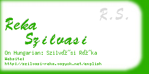reka szilvasi business card